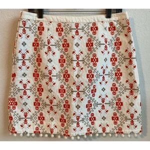 GORGEOUS Anthropologie Maeve Embroidered Skirt